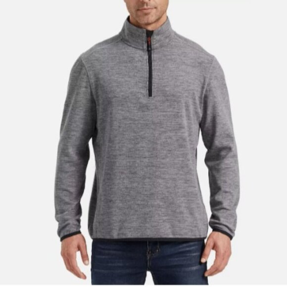 NWOT Avalanche Mens XL Gray Quarter-Zip Pullover Fleece Sweatshirt Polyester - Picture 1 of 8